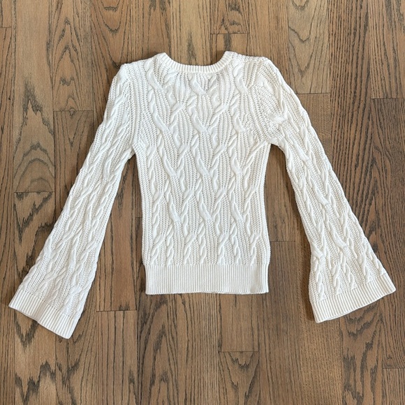 Splendid Collection Women’s Cable Knit Cashmere Blend Sweater in Cream Size XS - Picture 11 of 11